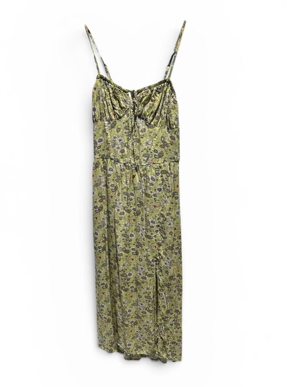 Hollister Green Cottagecore Floral Sundress Boho Sz XS Prairie Festival Western